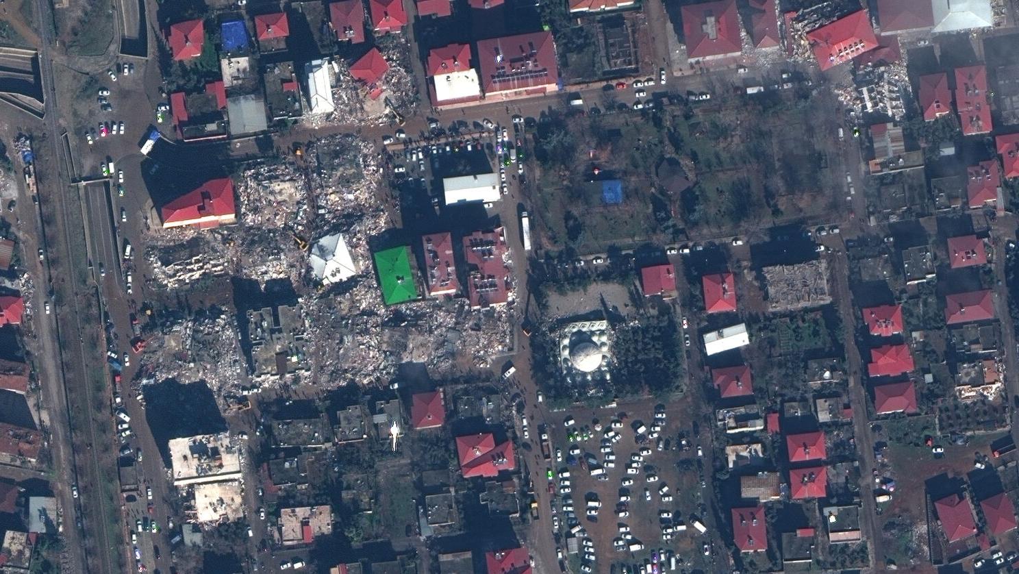 Before and after satellite images show earthquake destruction in Turkish towns as death toll passes 20,000